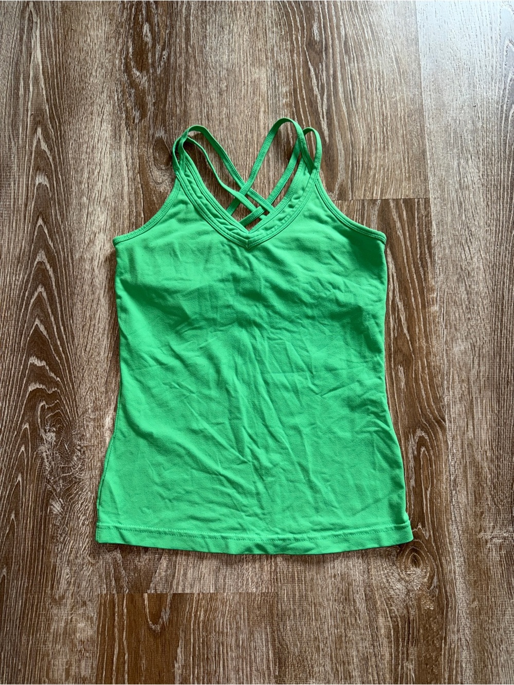 Vintage Y2K Women’s Green Strappy V‑Neck Tank Top